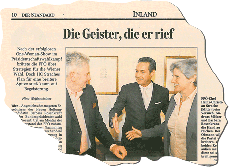 Ausriß: 'Der Standard', 11. Mai 2010