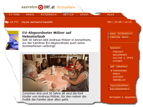 Ausriß: Homepage ORF-Kärnten