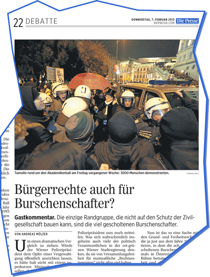 Bild: Ausriß „Die Presse“